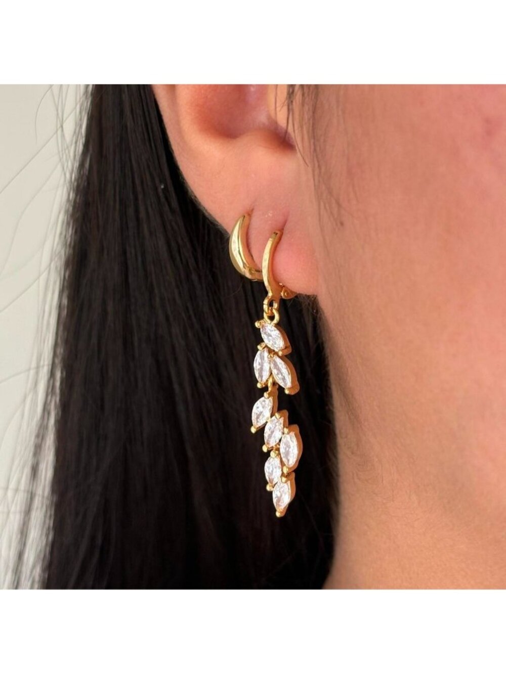 Leaf Dangle Earrings18K Gold Filled